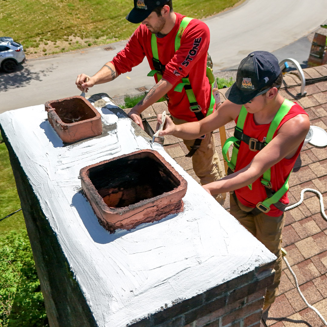 Chimney crown repair in Concord, NH