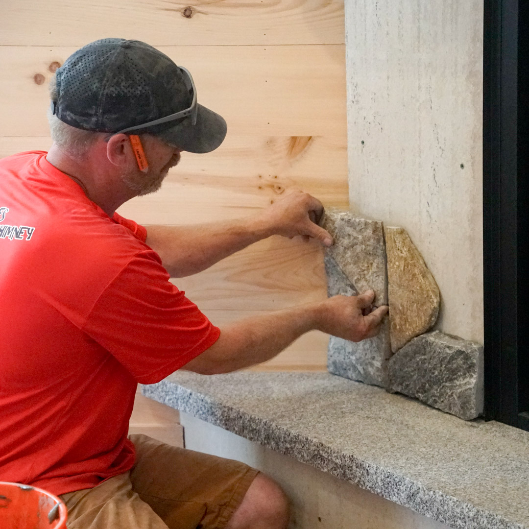 Fireplace remodel in Laconia, NH